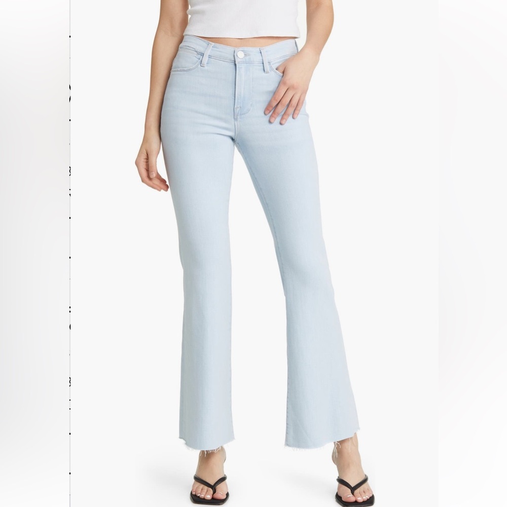 FRAME Le Easy Raw Hem Flare Jeans 33